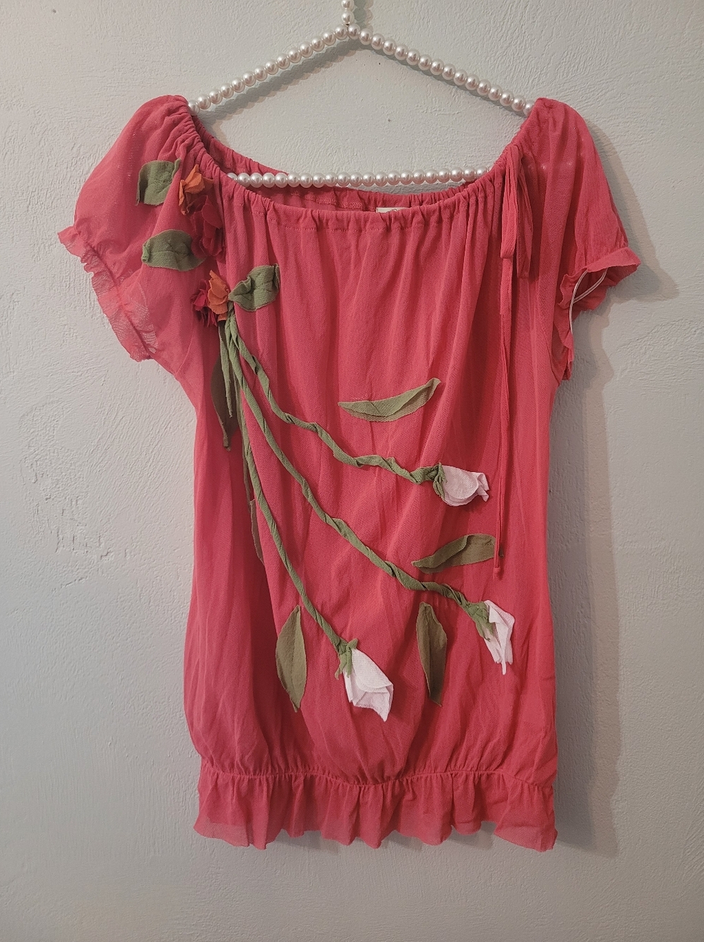 Petit Pois Unique Flower Boho Top! Like New!